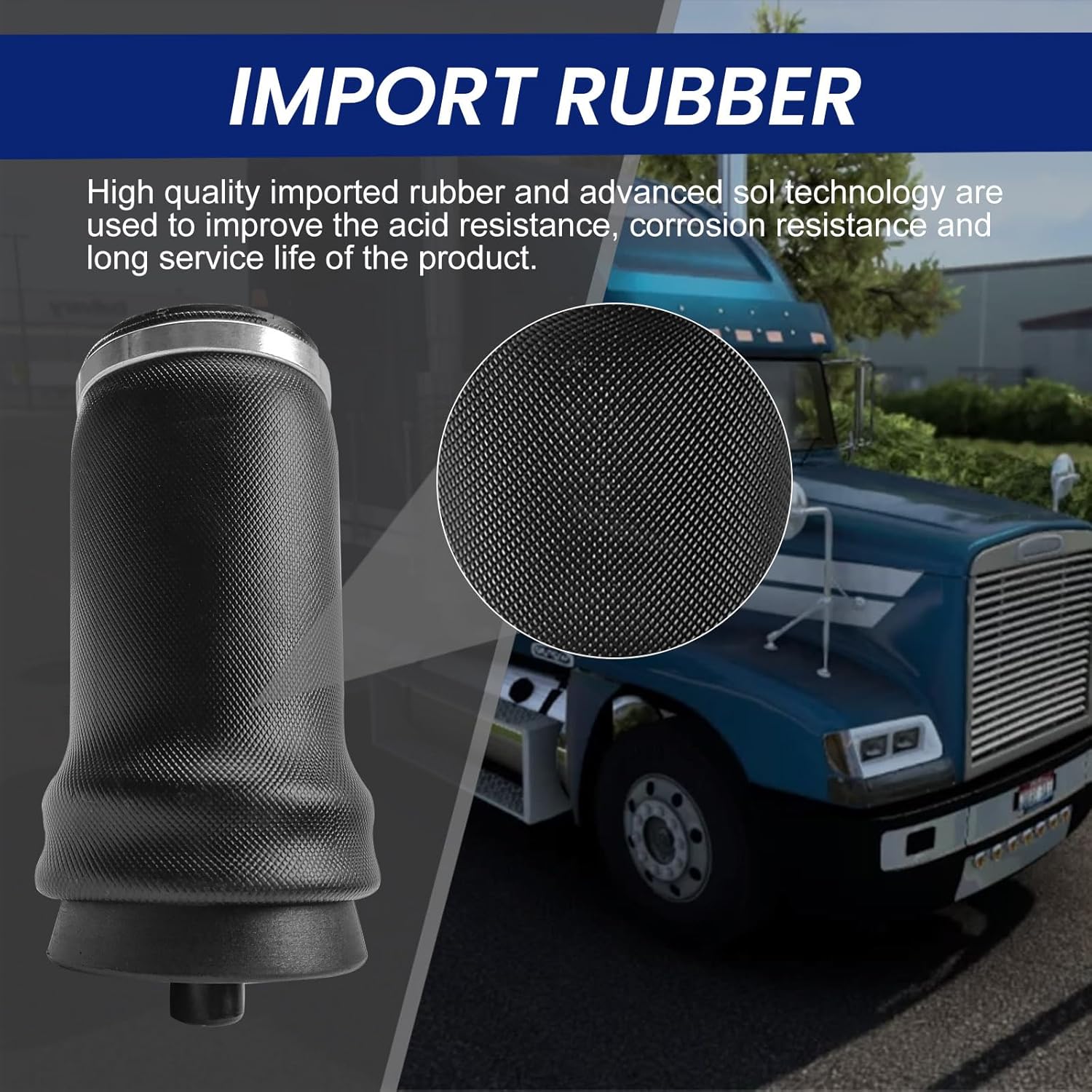 2pcs Cab Sleeper Air Spring Bag Compatible with Freightliner FLD (1988 & LATER) OEM Number Replace W02-358-7087, 1S5-040, GYR1S5040, SC29-W087, AS7087, HDV7087, HD7087