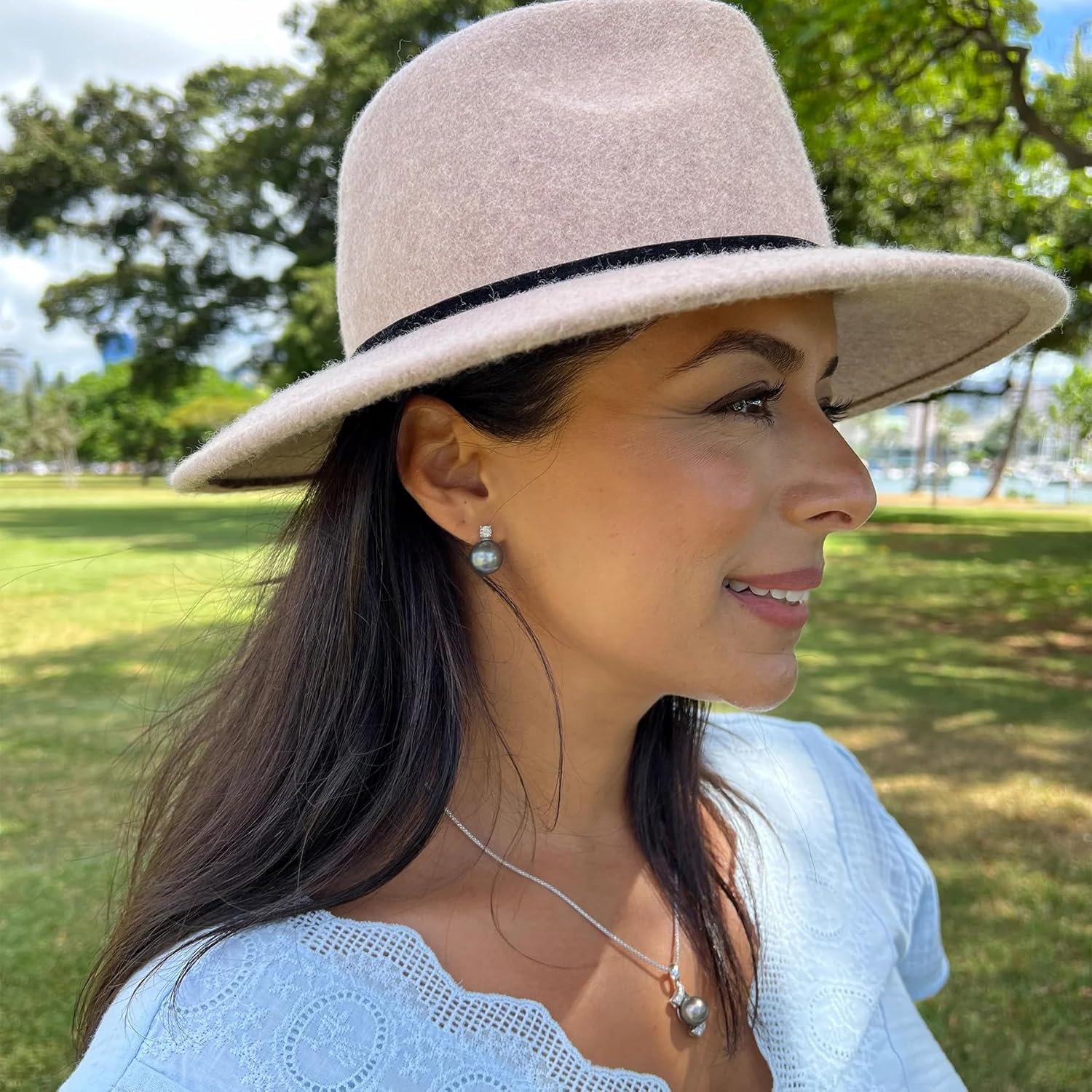 18K Gold Love Knot Stud Earrings for Women Statement Button Pearl Stud Earrings Minimalist Cute Small Post Earring - Image 3