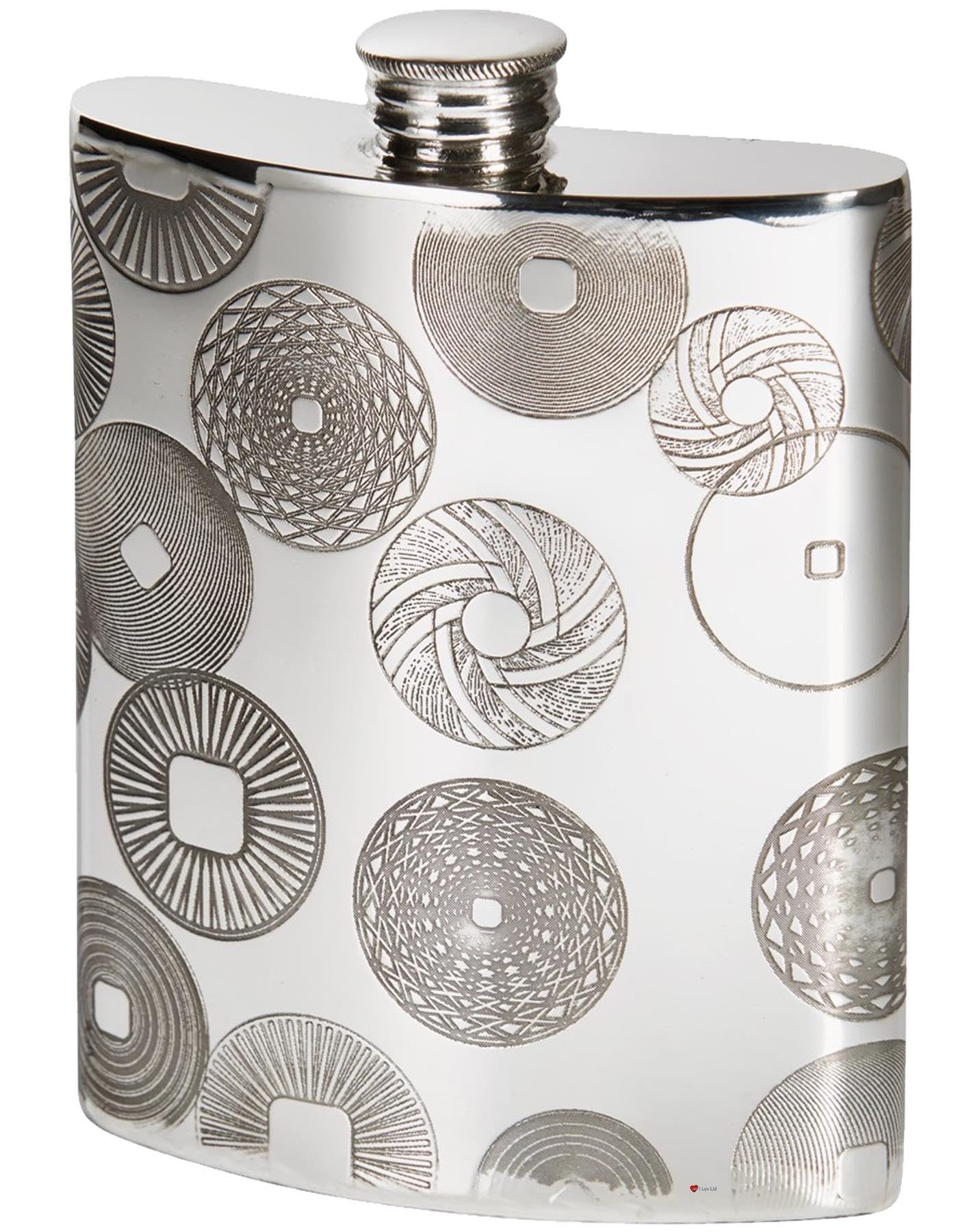 Flacon de hanche 6 oz étain pour randonnée et voyage fiole de rein chic