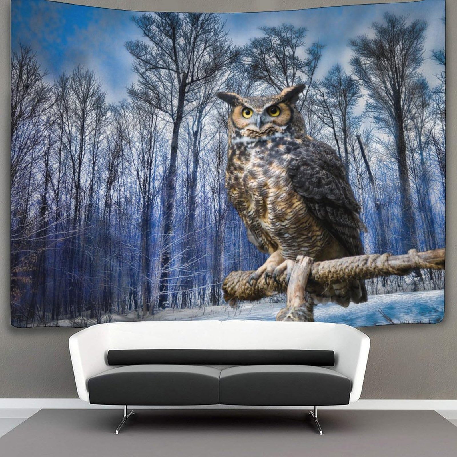 kaiyun Owl Tapestry,Birds Animals Art Wall Hanging Decoration for Living Room Bedroom & Dorm 70cmx100cm