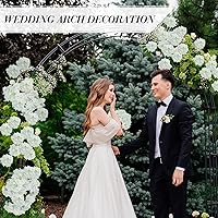 Vista 4 de Yunsailing 100 flores artificiales de hortensias con tallos de seda para centros de mesa de boda, ramo falso para decoración de fiesta de jardín