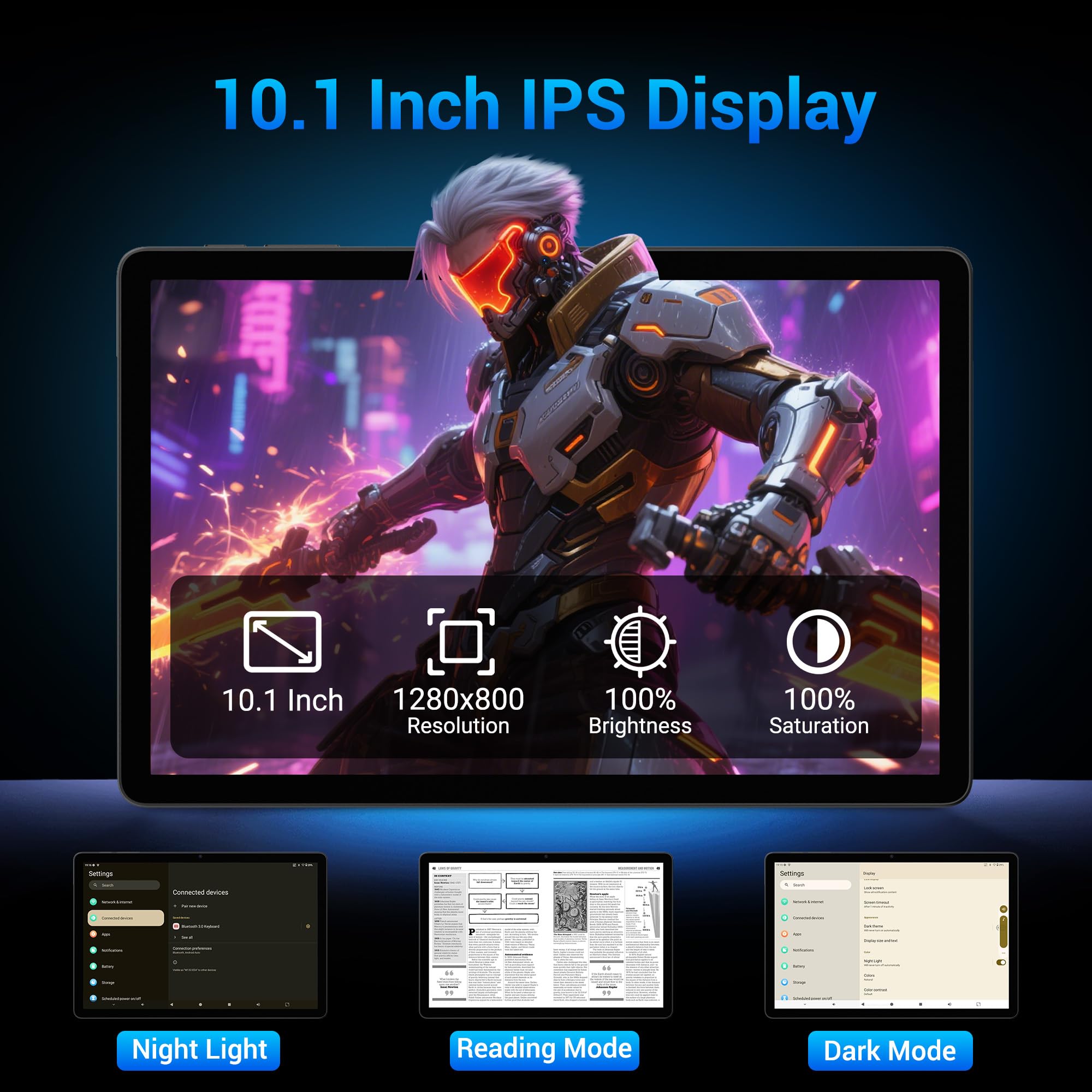 Tablet de 10 Pulgadas con Teclado y ratón, 36 GB de RAM + 128 GB de ROM + 2TB Ampliable, Octa-Core, 5G/2.4 GHz WiFi, Widevine L1, Android 15, Carcasa metálica, tabletas con bolígrafo/Funda