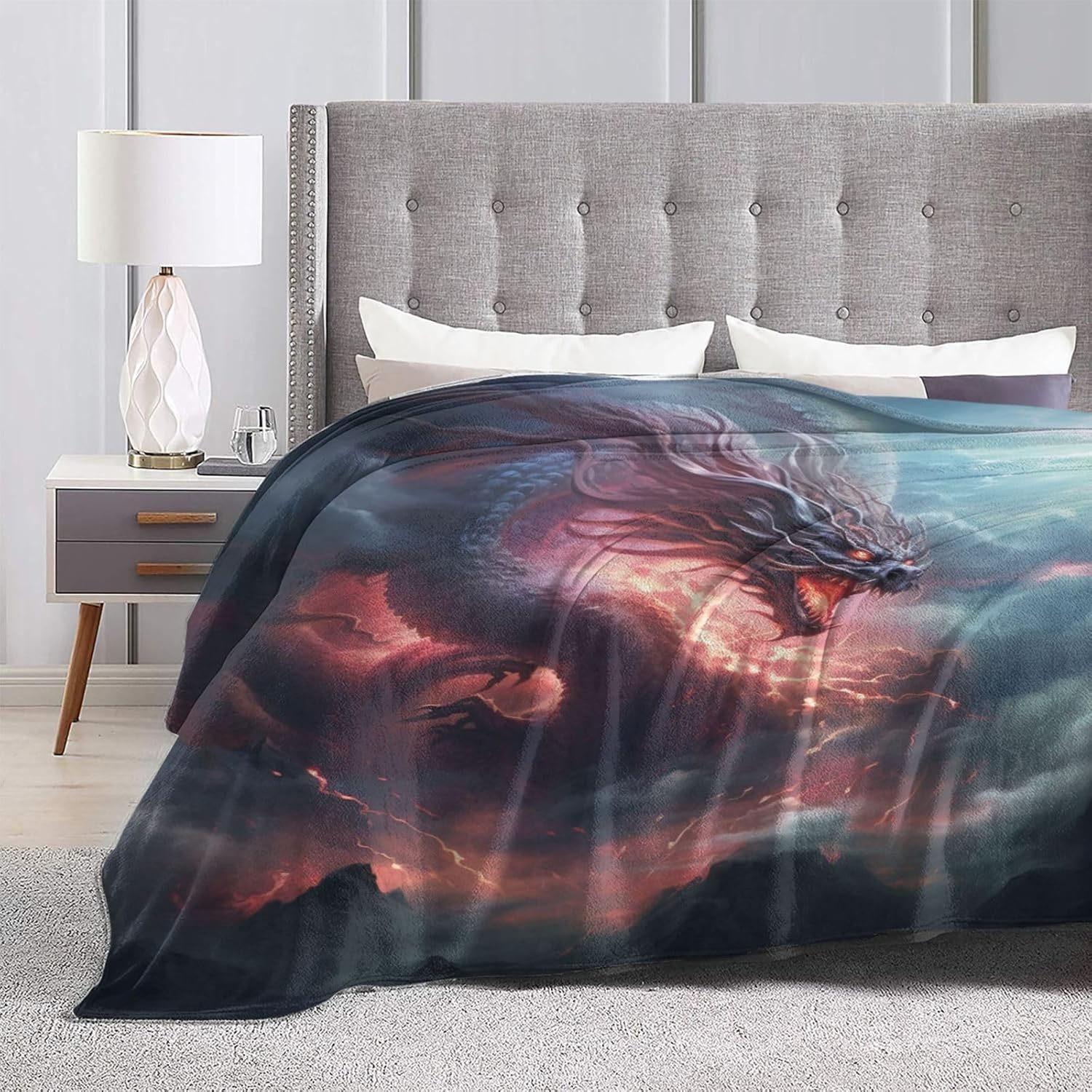 Flannel Blanket - Soft and Lightweight Throw Blanket for Home, Camping, and Travel