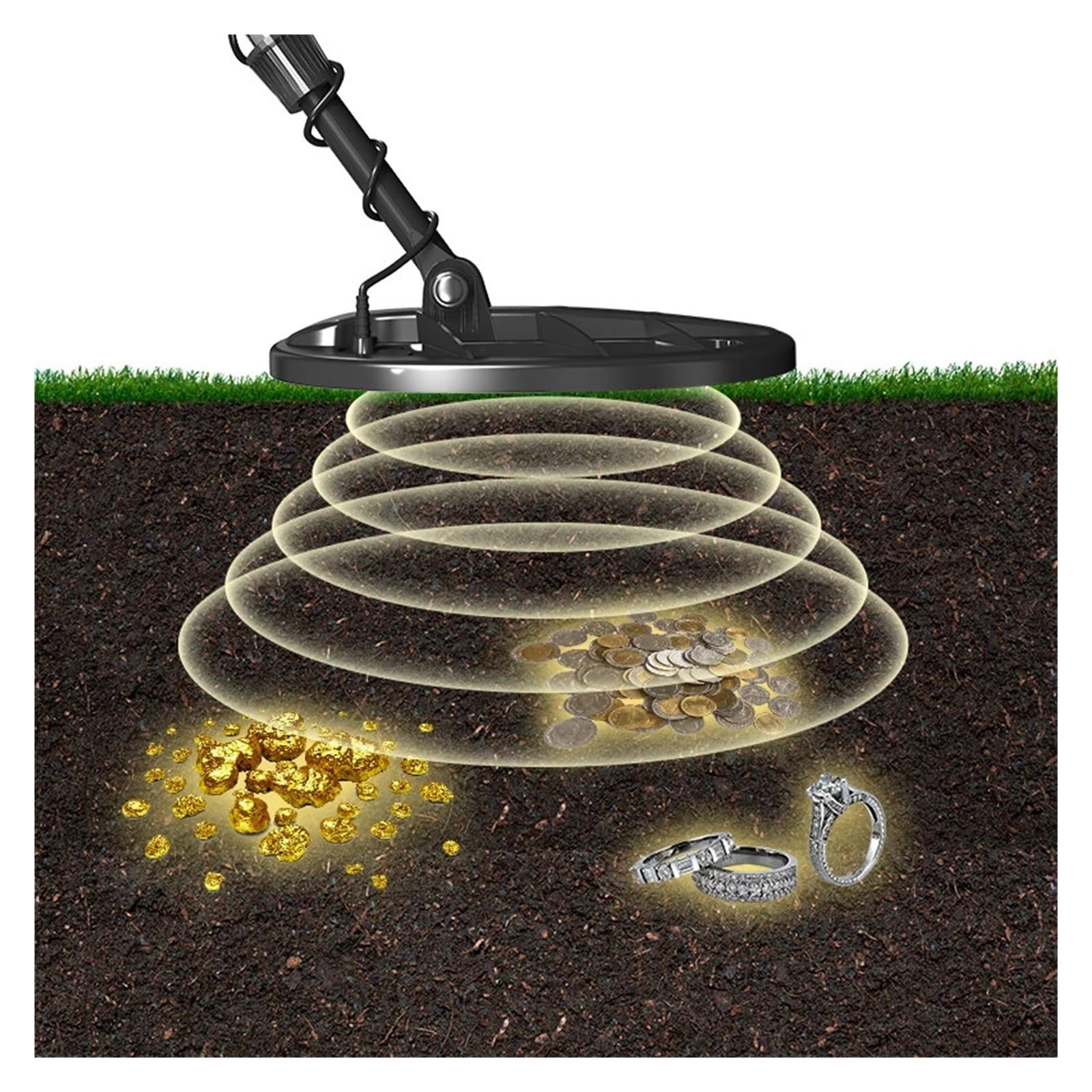 Les Trésors De Détecteurs d'or De Métaux Souterrains Professionnels De Haute Précision Détectent Les Métaux De Circuit De Chasseurs Précisément