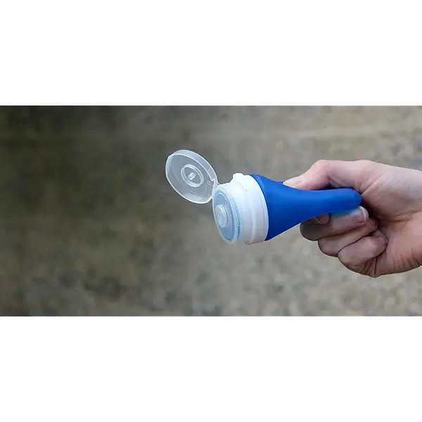 humangear GoToob+ (XL) | Refillable Silicone Travel Bottle | Locking Lid | Food-Safe Material | Blue, XL (6 fl.oz.; 177ml) 4