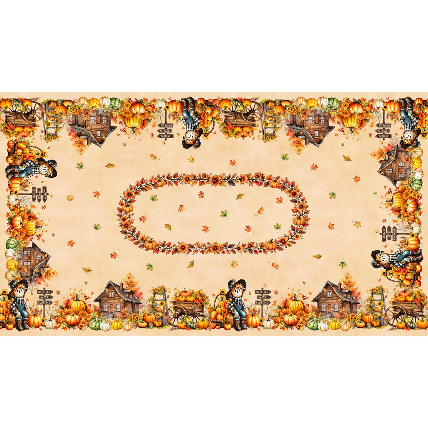 Sonalied Fall Tablecloth Rectangle 60x102 Inch