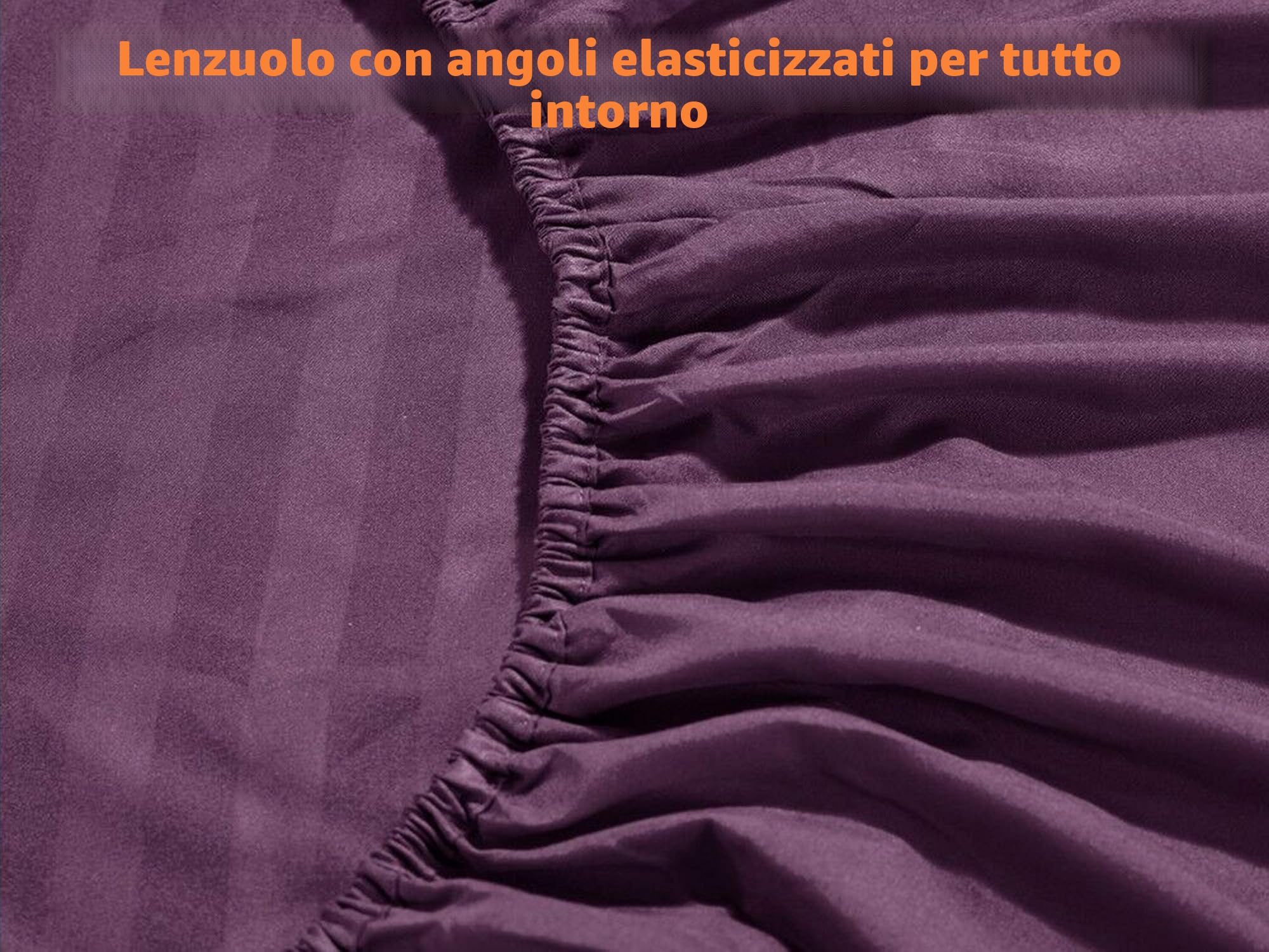 Elegant Comfort Set di Lenzuola da 6 Pezzi Migliore, più Morbido e Accogliente! - 1500 Premier qualità alberghiera, Lussuoso, Resistente alle Pieghe, Set di Lenzuola damascate a Righe damascate,