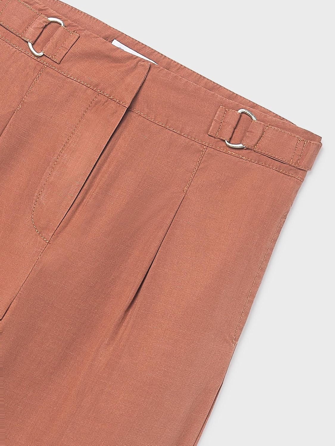 Mayoral Long Pants with Buckles for Girls Clay