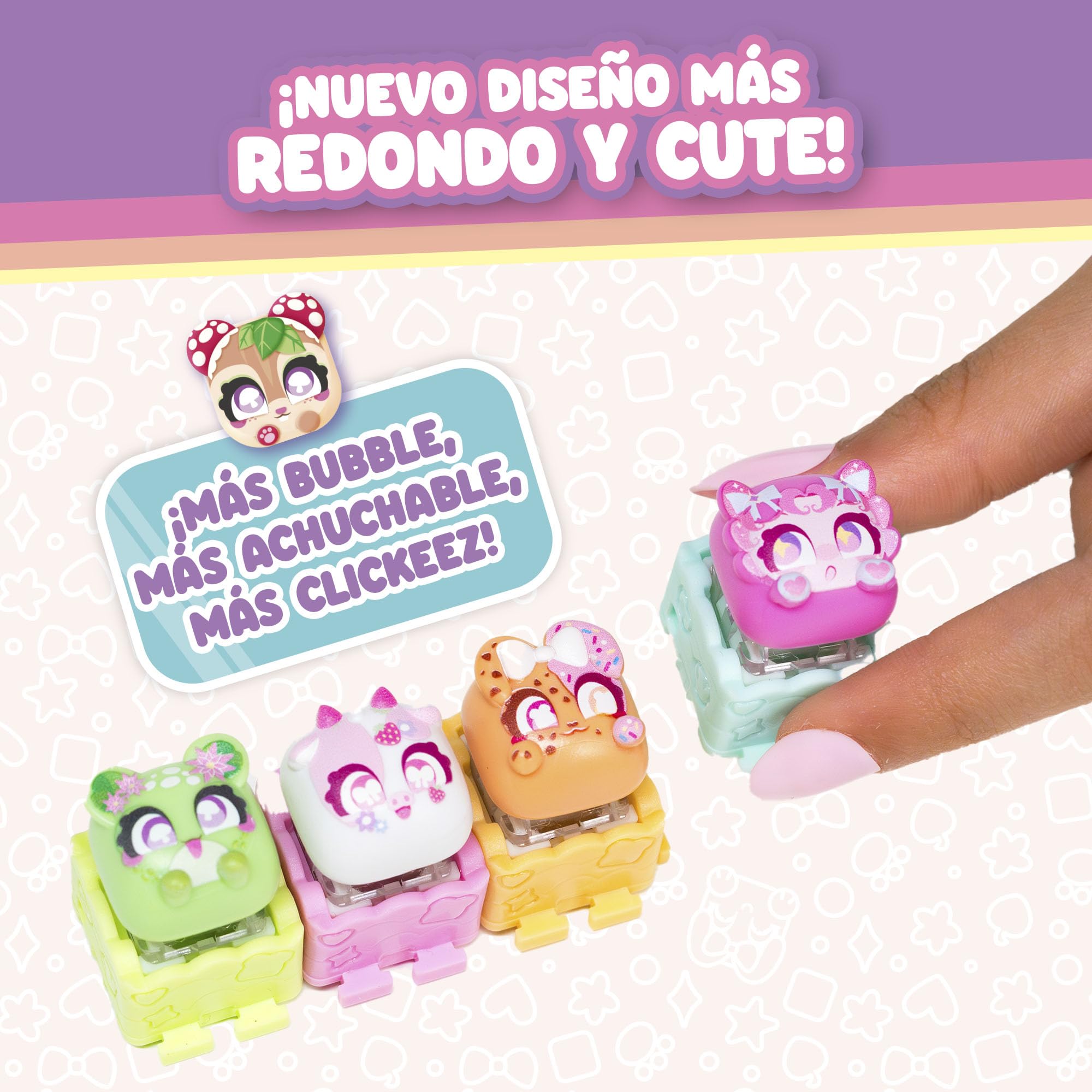 Bizak Clickeez 64557202 Série 3 Pack de 12 Touches Surprise + 6 Ans