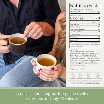 Kroma Vegan Vegetable Broth Powder, 7 Travel Packs, 4.5 oz