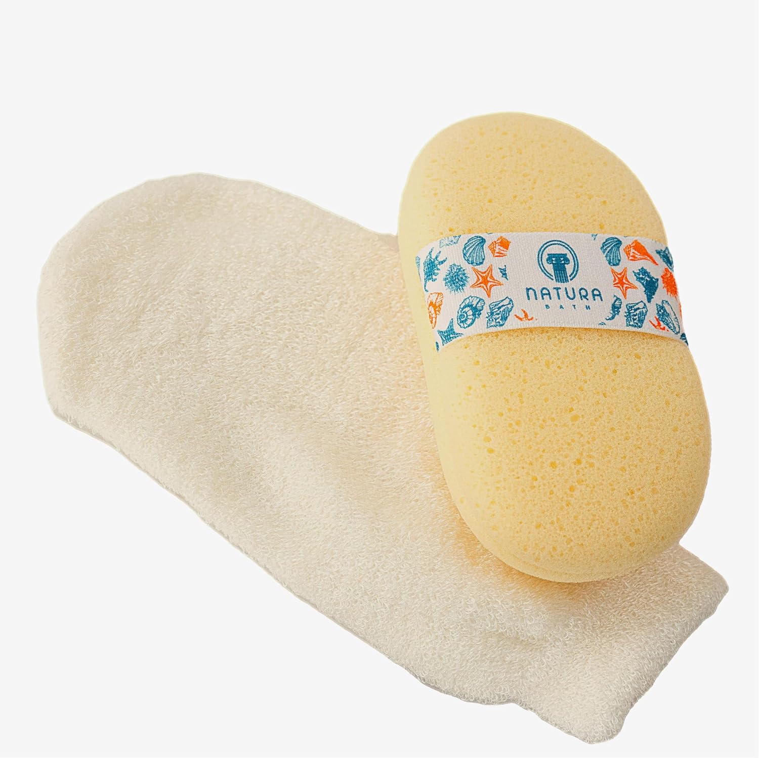 Hypoallergenic Natural Baby Sponge & Wash Cloth Set for Bath — Ultra-Soft, Gentle, Safe for Newborns, Infants & Sensitive Skin
