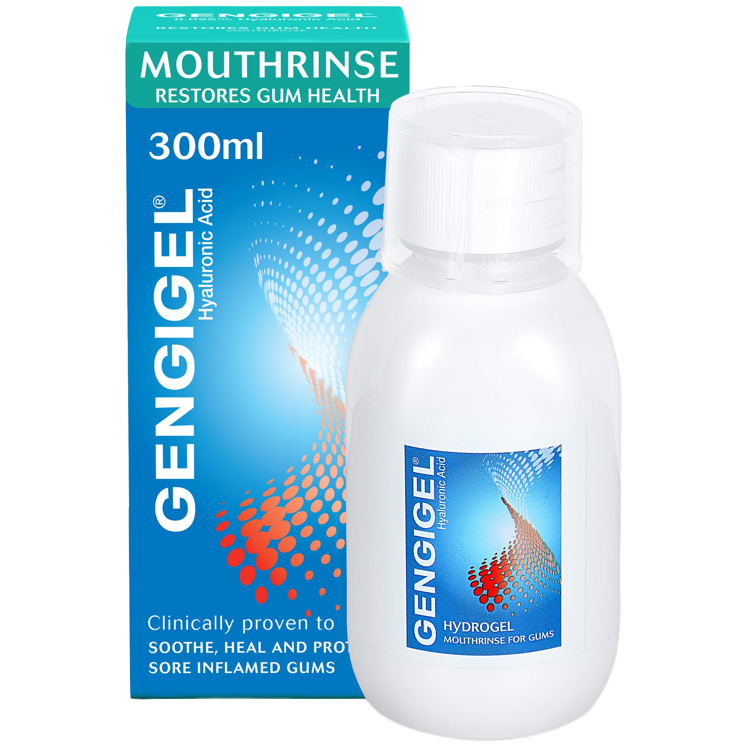 Gengigel Mouthrinse 300ml, Hyaluronic Acid Mouth Ulcer Treatment
