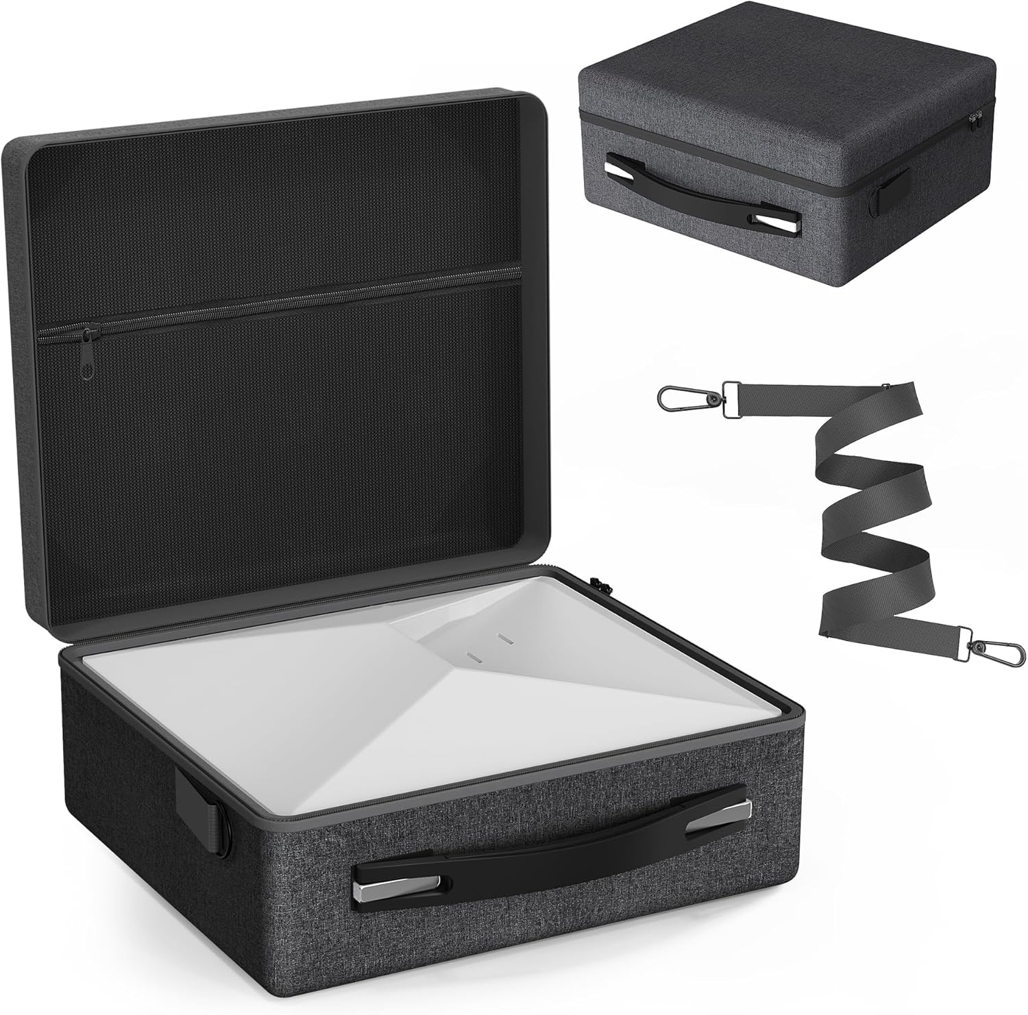 starlink mini case, ip67 waterproof hard case precision cut foam for starlink mini, kickstand, pipe adapter, power supply, cables, outdoor, travel, camping large capacity