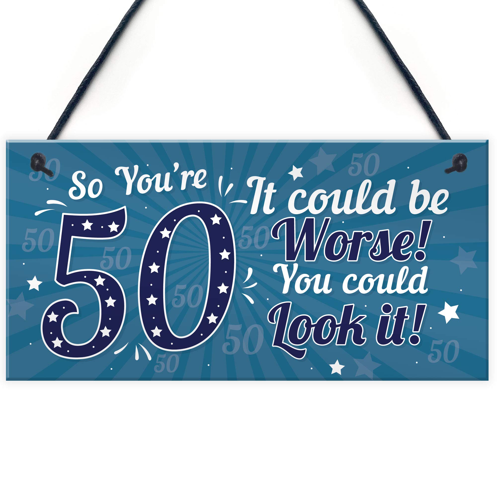 Red Ocean 50th Birthday Gifts For Men 50th Birthday Presents For Women 50th Gift For Mum Dad Auntie Uncle Keepsake