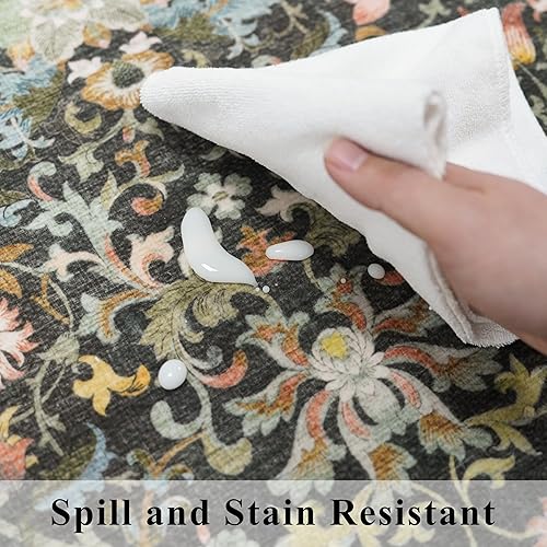 Miniatura 238 de Alfombra lavable para pasillo y de cocina, alfombra de entrada, vintage, suave para el suelo, alfombra antideslizante para interiores, para baño