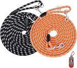 Long Rope Leash for Dog Training 10FT 16FT 30FT 50FT 100FT, Reflective Threads Check Cord Dog Leash Tie-Out Cable, Heavy Duty Dog Lead for Large Medium Small Dogs Outside Walking, Playing, Camping, or Yard
