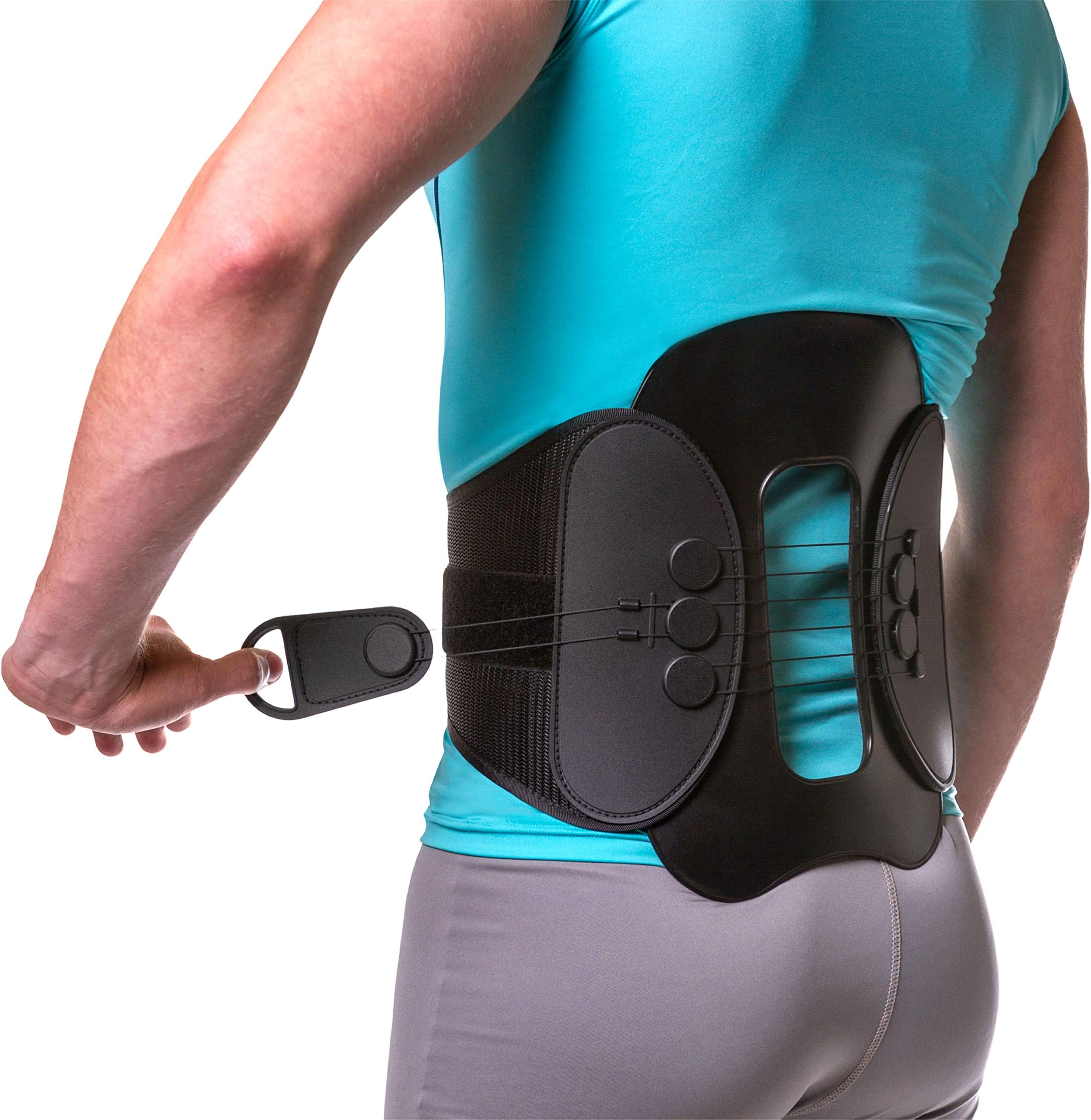 Spine Decompression Back Brace - Ottobock MAC Plus Rigid Lumbosacral Corset Belt with Cybertech Pulley System for Sciatica Pain, Disc Injury and After Laminectomy or Spinal Fusion Surgery (L)
