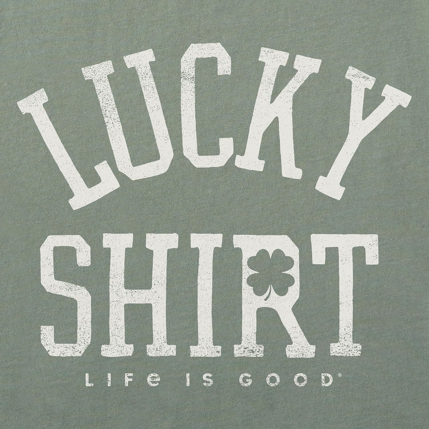 Life is Good. Men's Clean Irish Clover Short Sleeve Crusher Tee