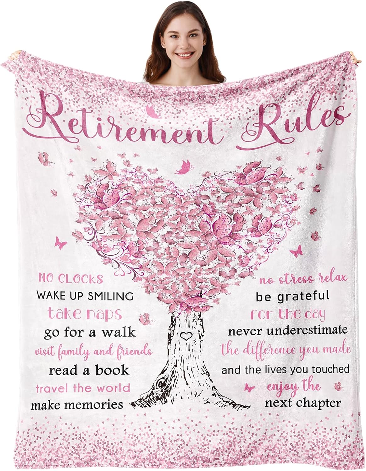 Retirement Gift for Woman, Retirement Decorations Blanket 50"X60", Retirement Gifts for Women, Farewell Gifts for Coworker, Retired Gifts for Women, Cool Retirement Gifts, Best Gifts for Retirement