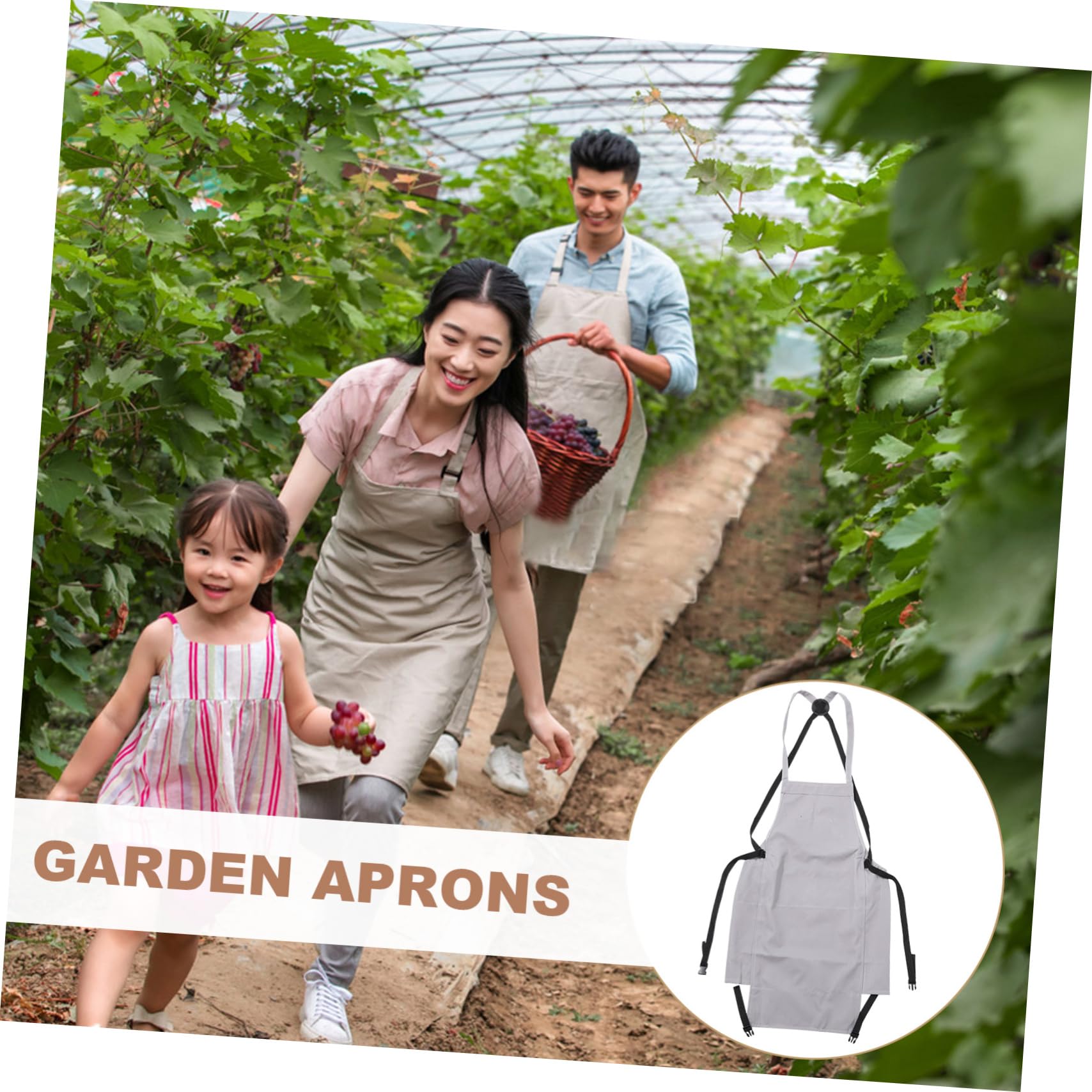 Toddmomy Grembiule Da Giardinaggio Con Tasche Per Della Grembiule Per Delle Verdure in Oxford Con Cintura Regolabile e Per Conservazione