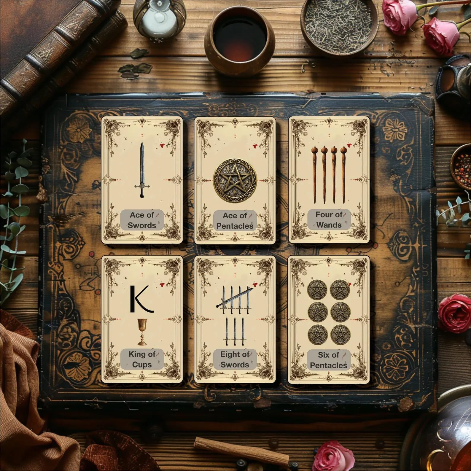 Eternal Arcana Tarot-Deck, ein minimalistisches 78-Karten-Deck, Tarotkarten mit Anleitung, ist ein modernes Tarot-Deck für Wahrsagung und Meditation, durchdrungen von mystischer Weisheit und