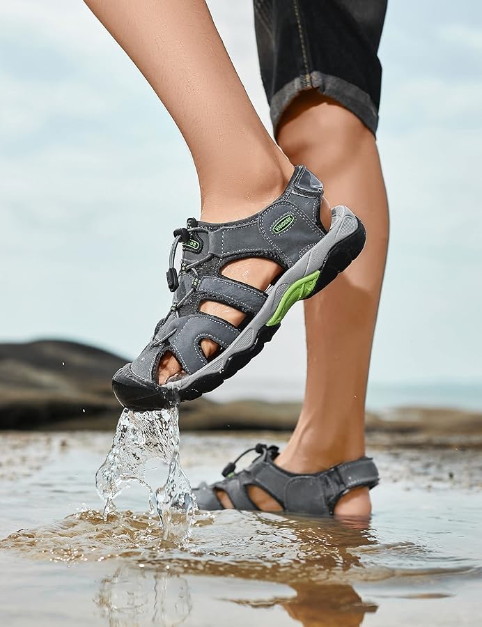 Walking Sandals Outdoor Sandal Brands Fashion Men Shoe Leather