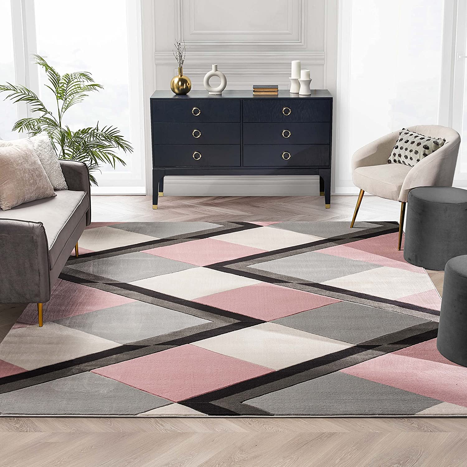Riya Rugs Modern Handmade Tufted Woolen Carpet for Living Room Bedroom and Hall Size 5 x 8 Feet Color Multi (B0BFYJRN4B) Amazon Price History, Amazon Price Tracker