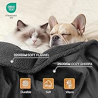 Vista 3 de Cobija impermeable para mascotas, a prueba de líquidos y orina, para sofá, cama, sillón, reversible, vellón, forro polar, protector de muebles