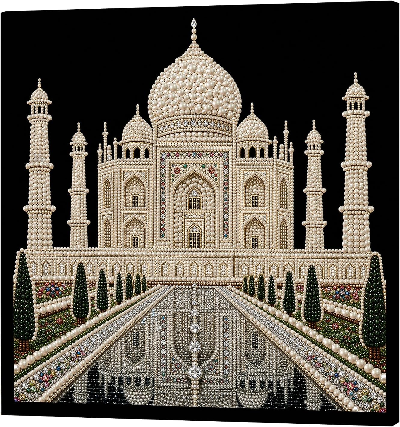 Taj Mahal DIY Pearl Painting Kit for Adults/Beginners Gift Home
