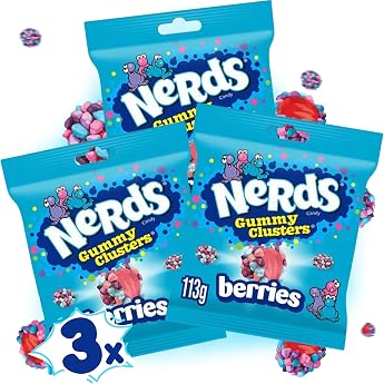Gummy Clusters 3 x 113 g 339 g XXL Very Berry Berries Pack - American Sweets Original from USA Unique and Delicious - Quantity Discount Ideal for Saving 3 x Packs