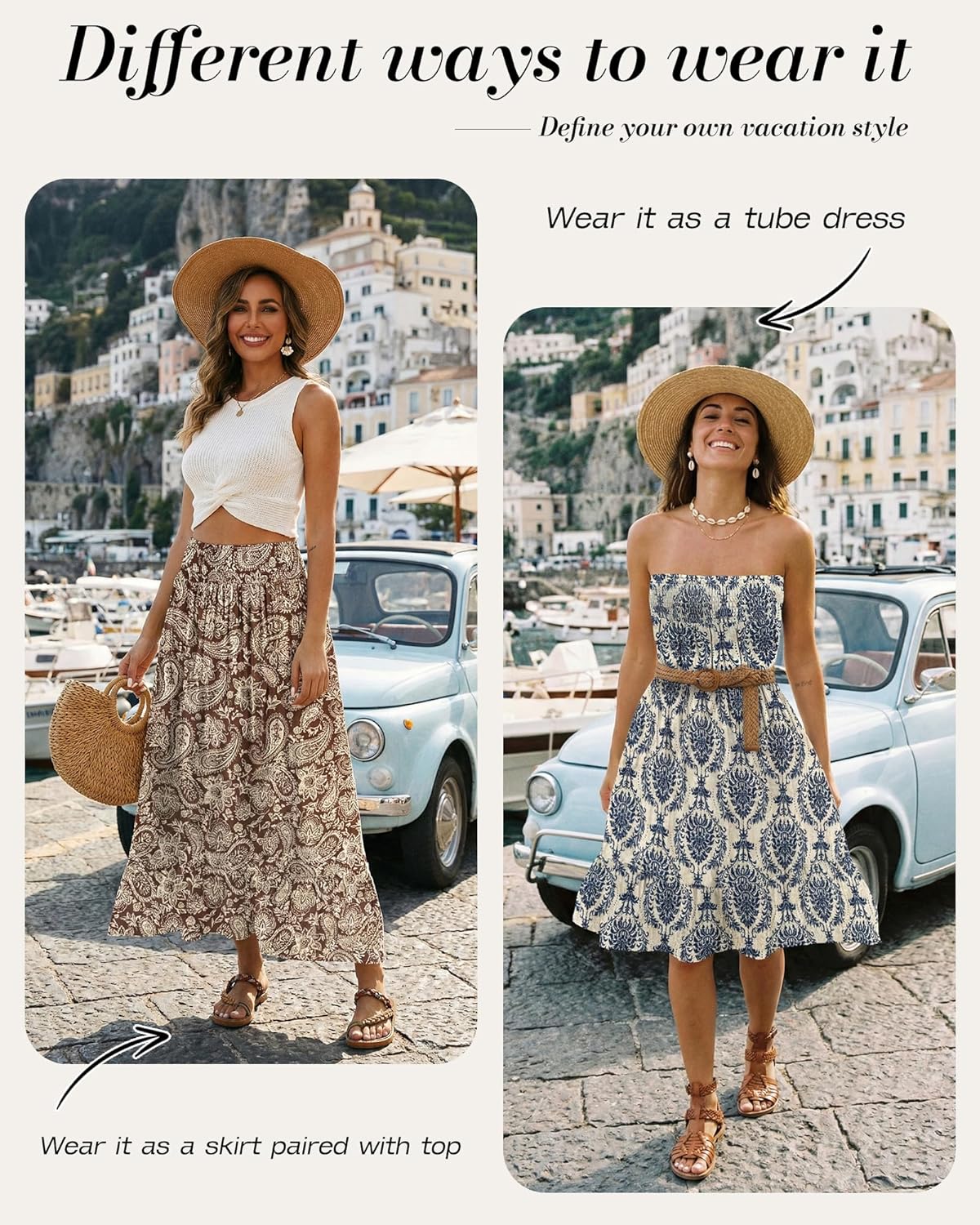 Bsubseach Womens Boho Floral Print Maxi Skirts Elastic High Waist Flowy A Line Long Midi Skirt with Pockets - Image 6