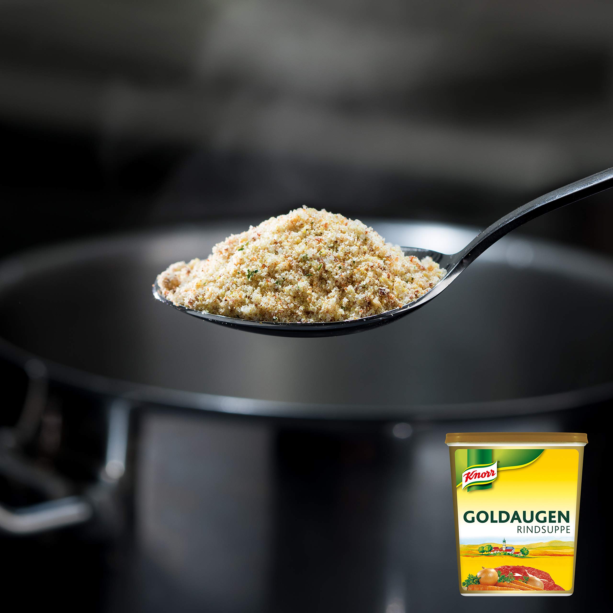 Knorr Goldaugen Rindsuppe (vielseitig anwendbare Rinderbrühe, authentischer Geschmack und idealer Suppenspiegel) 1er Pack (1 x 1 kg)