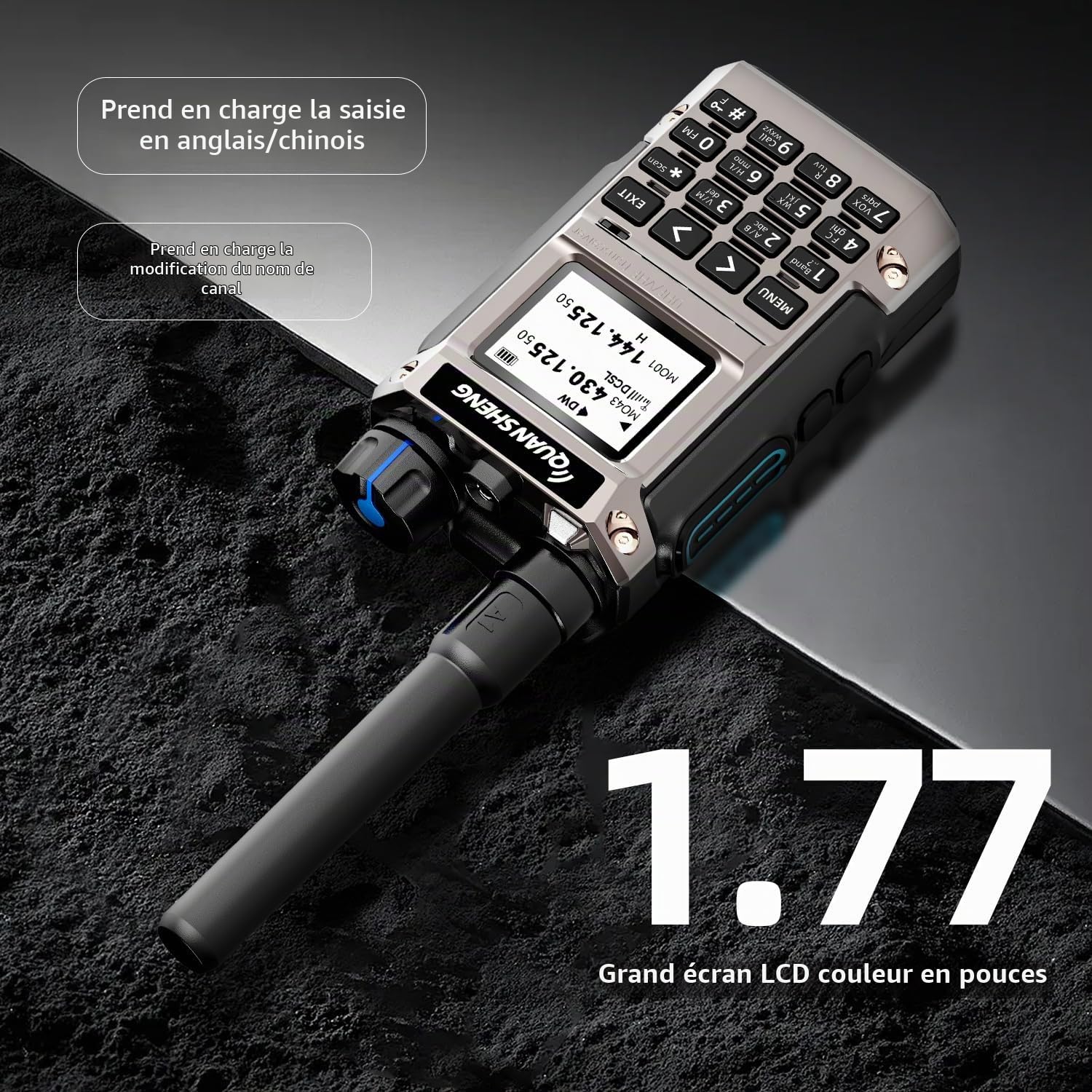 QUANSHENG UV-K1(8) Walkie Talkie Handheld Ham Radio, Air Band Receive 50-600MHz, Wireless Copy, One Key Frequency Match, Type-C Charging, NOAA Weather, 200 Channels, VOX, Portable Two Way Radio