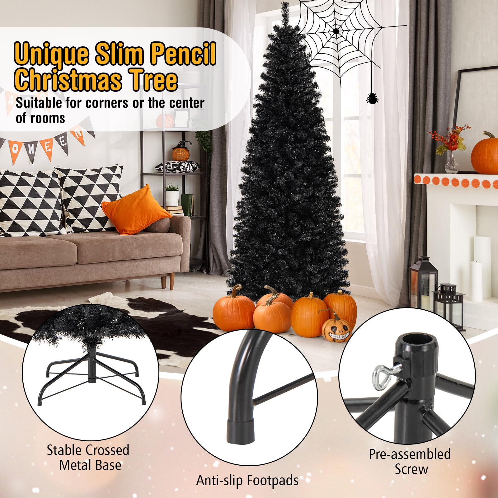 Black Pre Lit Artificial Christmas Trees Black Christmas Tree Prelit