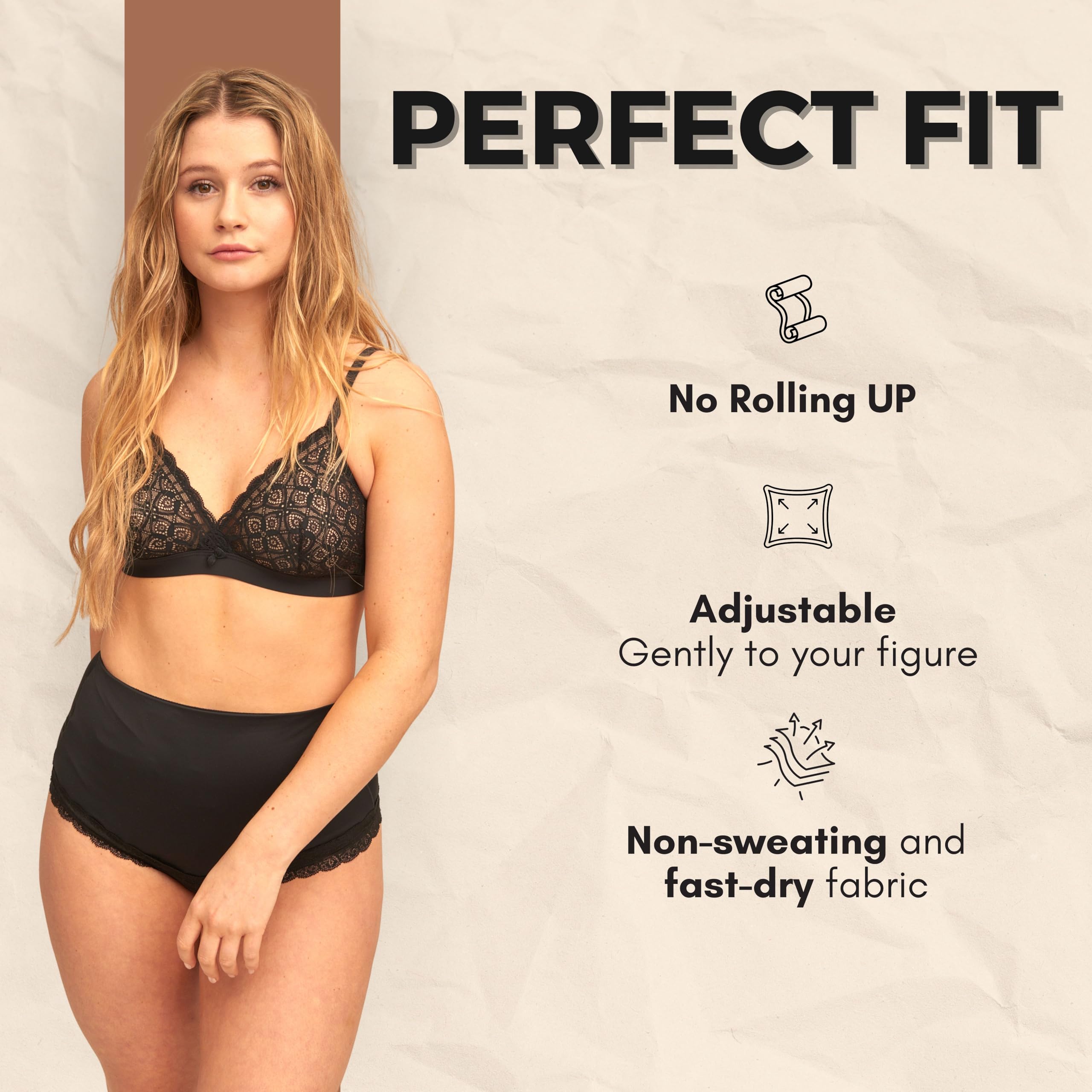 SIIL Slip per stomia Sofía Nera Ostomy Panties | Coprisacca per colostomia | Supporto per la Schiena per colostomia | Coprisacca per stomia | 22771 | X-Large