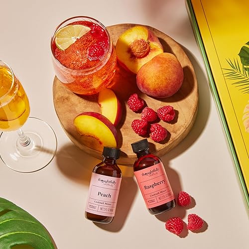 Miniatura 4 de Thoughtfully Cócteles, juego de regalo de mezclador de cóctel natural, 15 sabores clásicos que incluyen mojito, piña colada, melocotón y más, juego