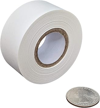 Bartovation Lab Labeling Tape, White Roll, 1 in x 500 in, 1-Pack | Made in USA, 1 in Diameter Core, Science, Color Coding and Marking