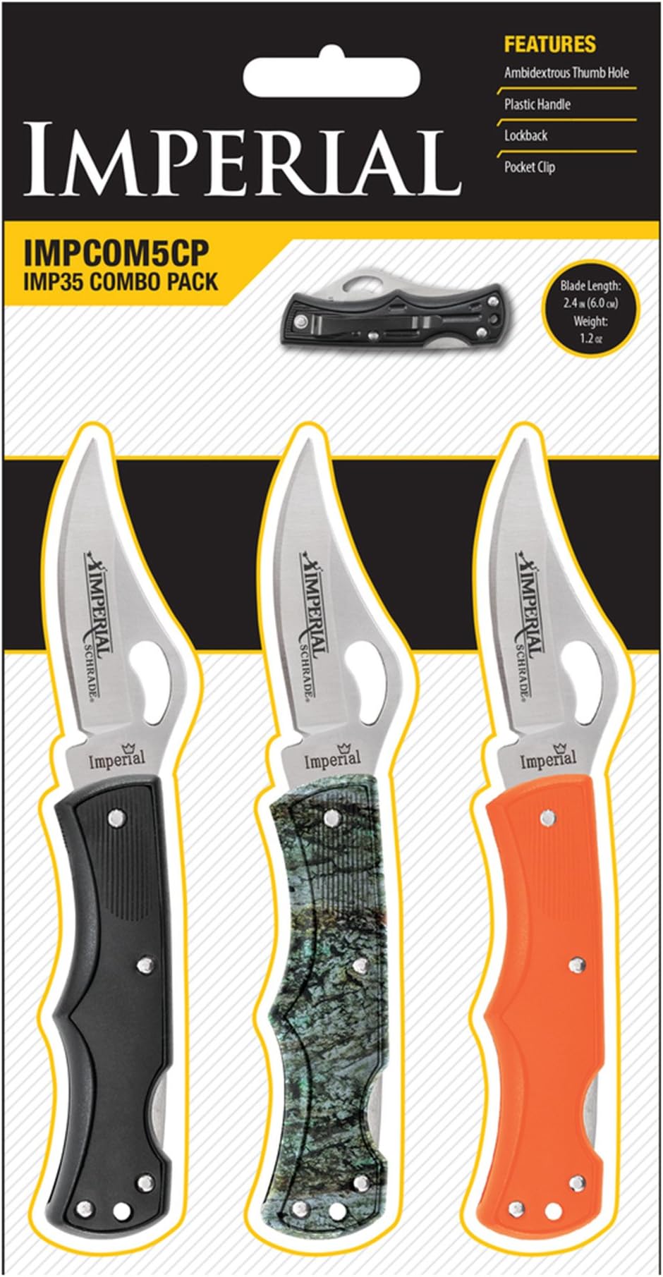 Imperial Schrade IMPCOM5CP Imperial Knife Combo Pack (3 Piece)