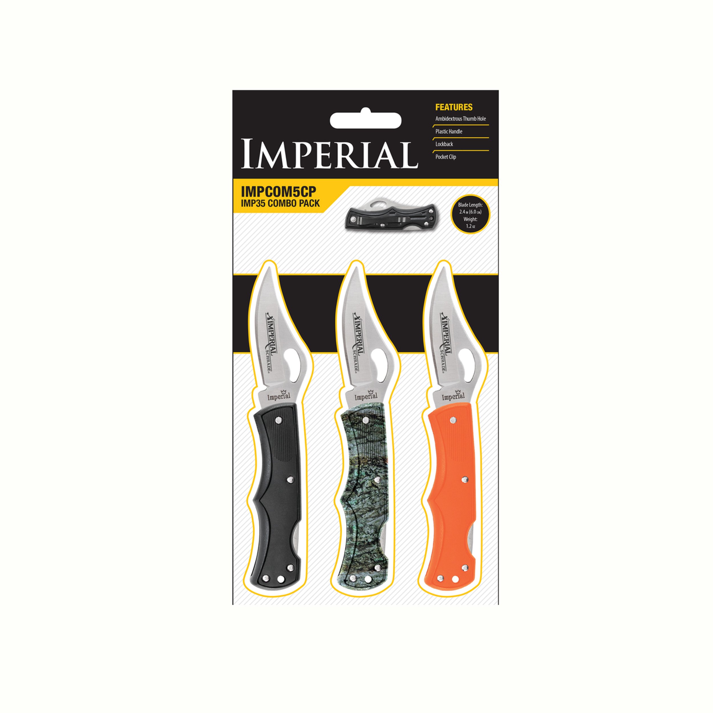 Imperial Schrade IMPCOM5CP Imperial Knife Combo Pack (3 Piece)