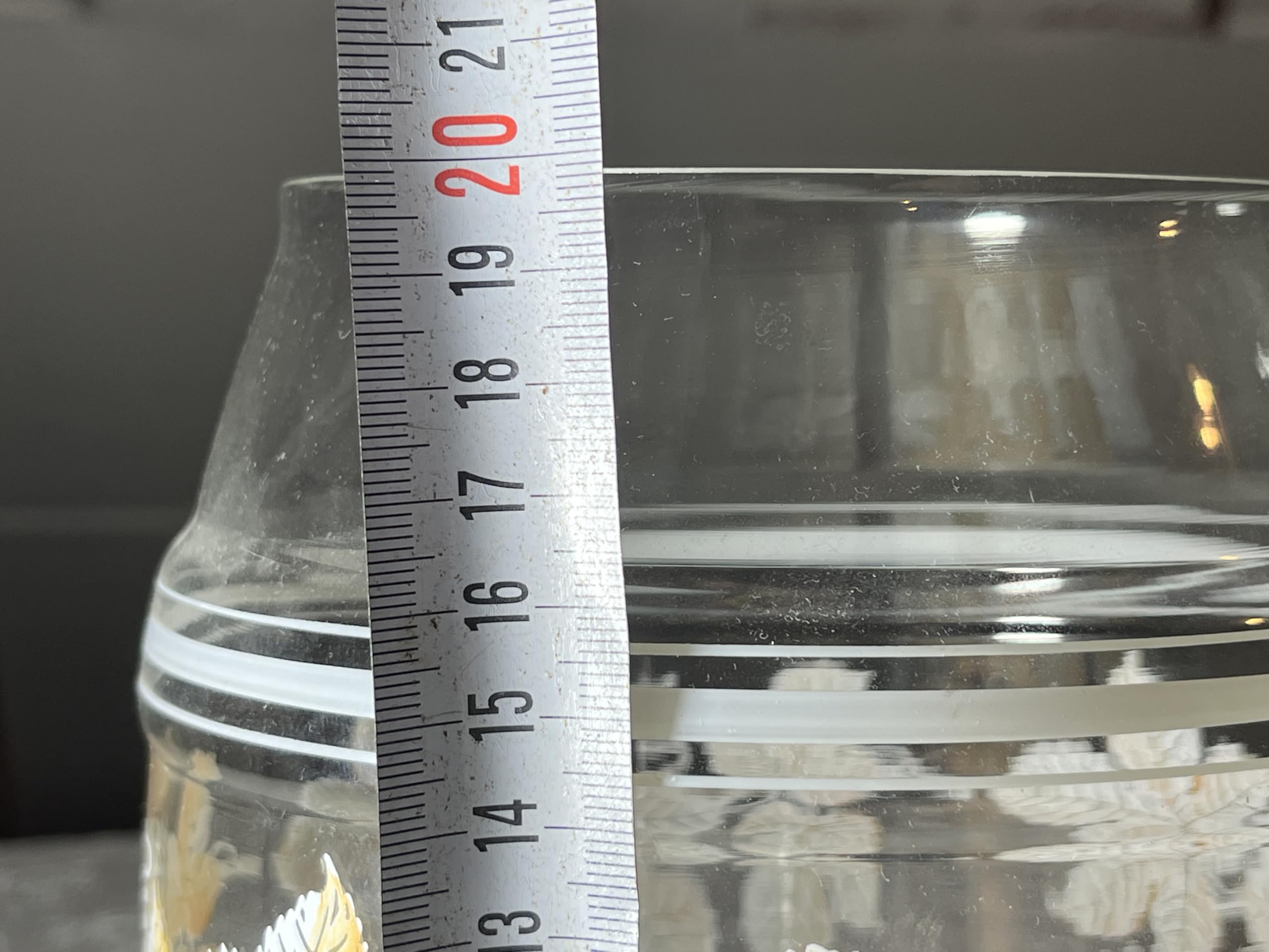 Generisch Vintage Bowle Set mit gelbem Weinblätter Motiven für 5 personen