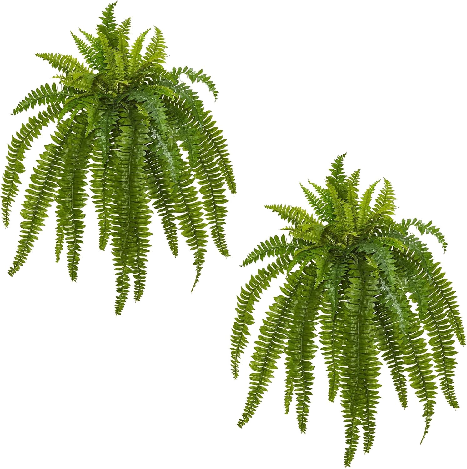 Nearly Natural 40" Artificial Boston Fern, with 50 Long Hanging 35" Fronds, Large Hanging Fake Plant Faux Fern Vines That Look Real for Home and Office Decor