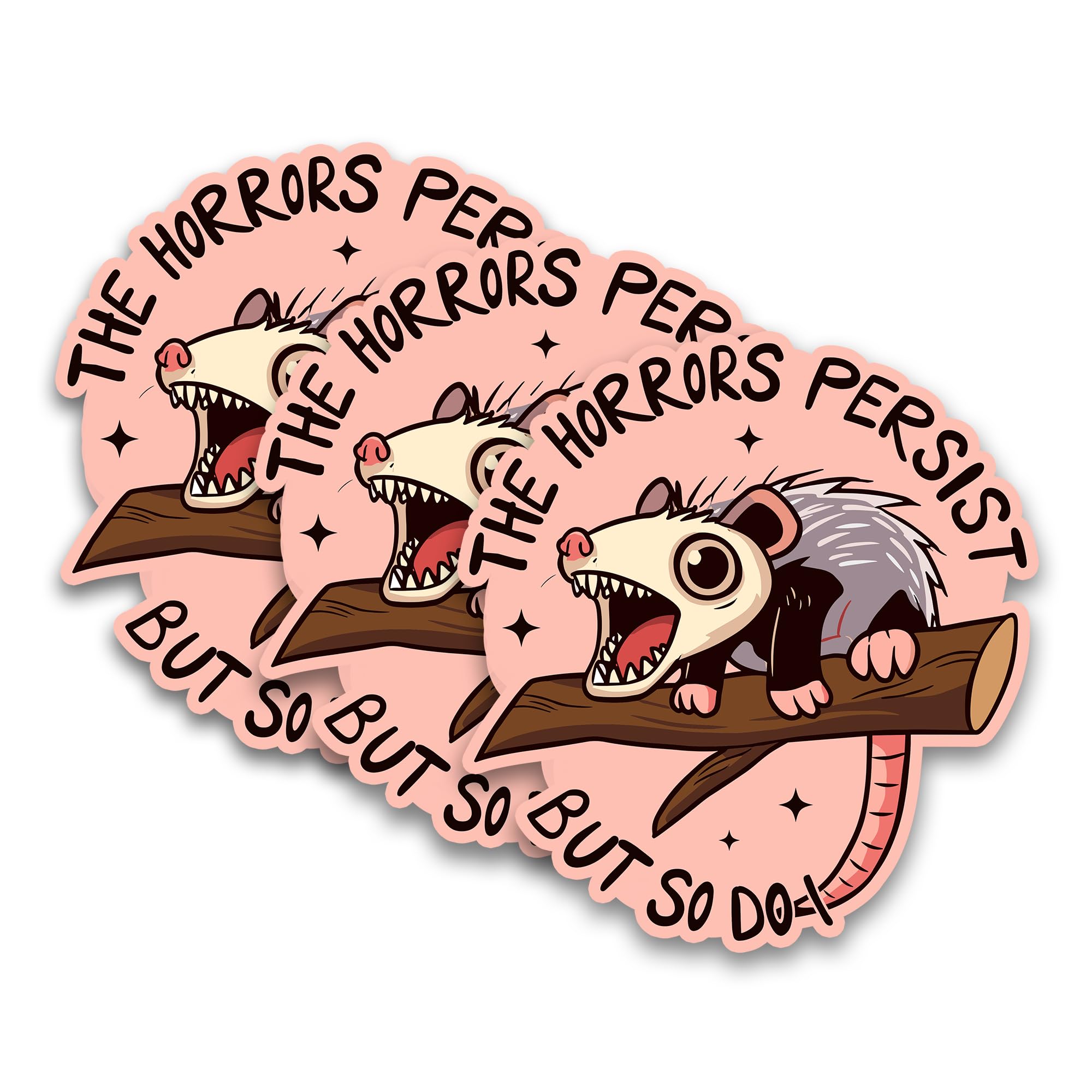 Autocollants de résilience The Horrors Persist lot de stickers vinyle durables anti-bulles