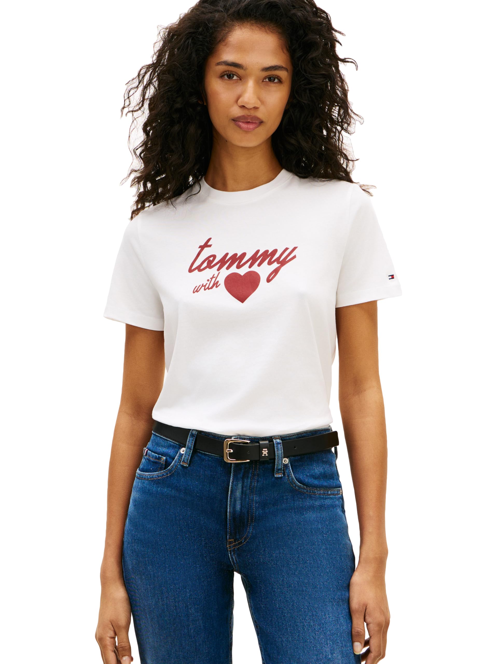 Women's Short Sleeve Cotton Graphic Logo Crew Neck T-Shirts