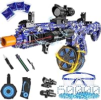 Vista 16 de Paquete de 2 lanzadores eléctricos de bolas de gel, lanzador automático de bolas de salpicaduras de alta velocidad con más de 80000 y gafas