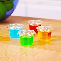 Vista 2 de Jello Shot recipientes transparentes para gelatina, con tapas transparentes., Fine, Transparente