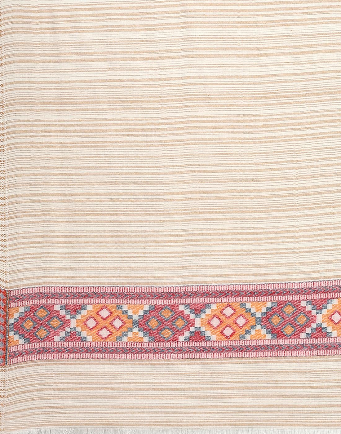 Monte Carlo Womens Self Design Beige Shawl (224SHW7098-0-40) 4