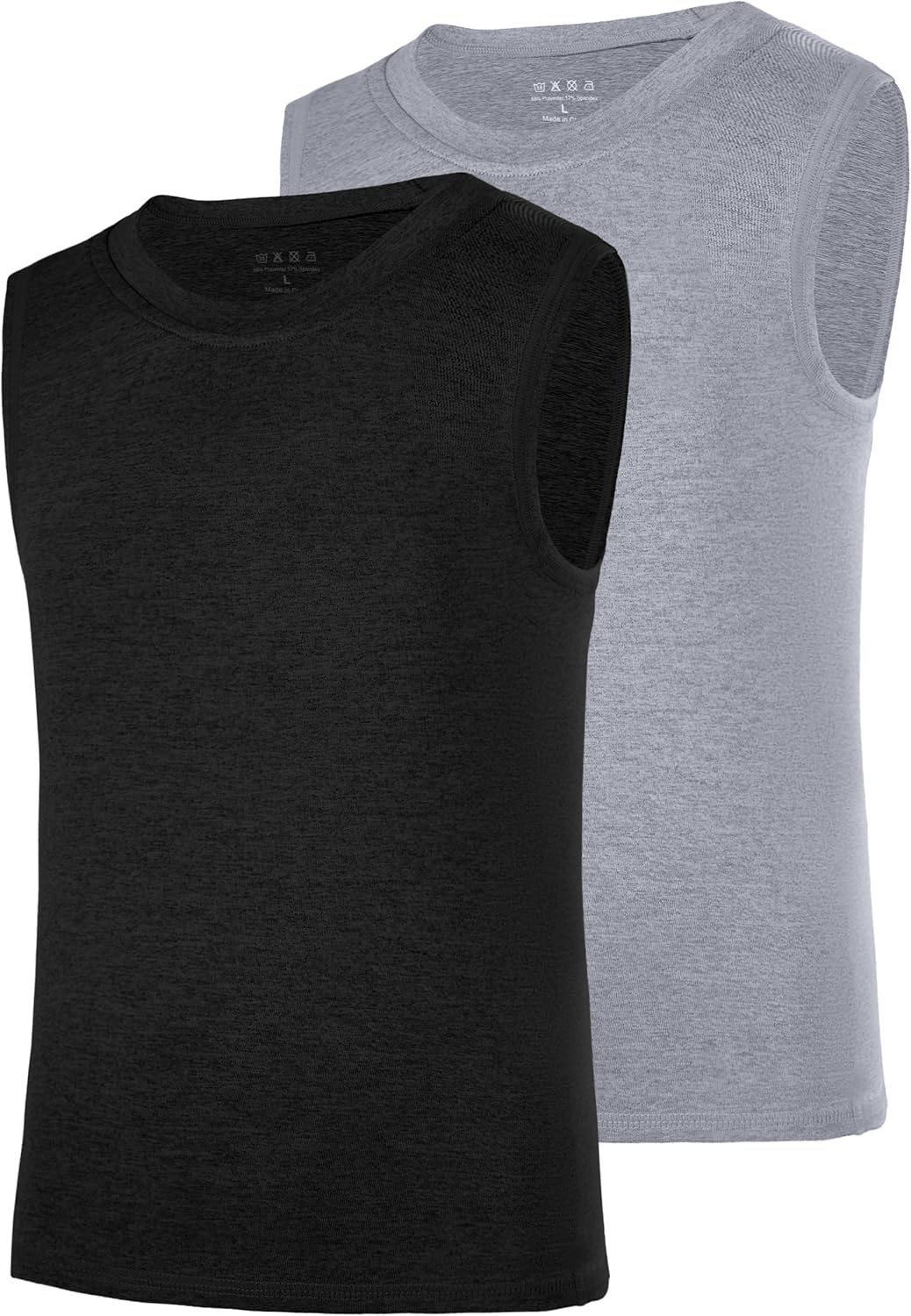 Roadbox Boys Compression Sleeveless Shirts, Kids Athletic Tank Tops Youth Quick Dry Undershirts for Football Basketball