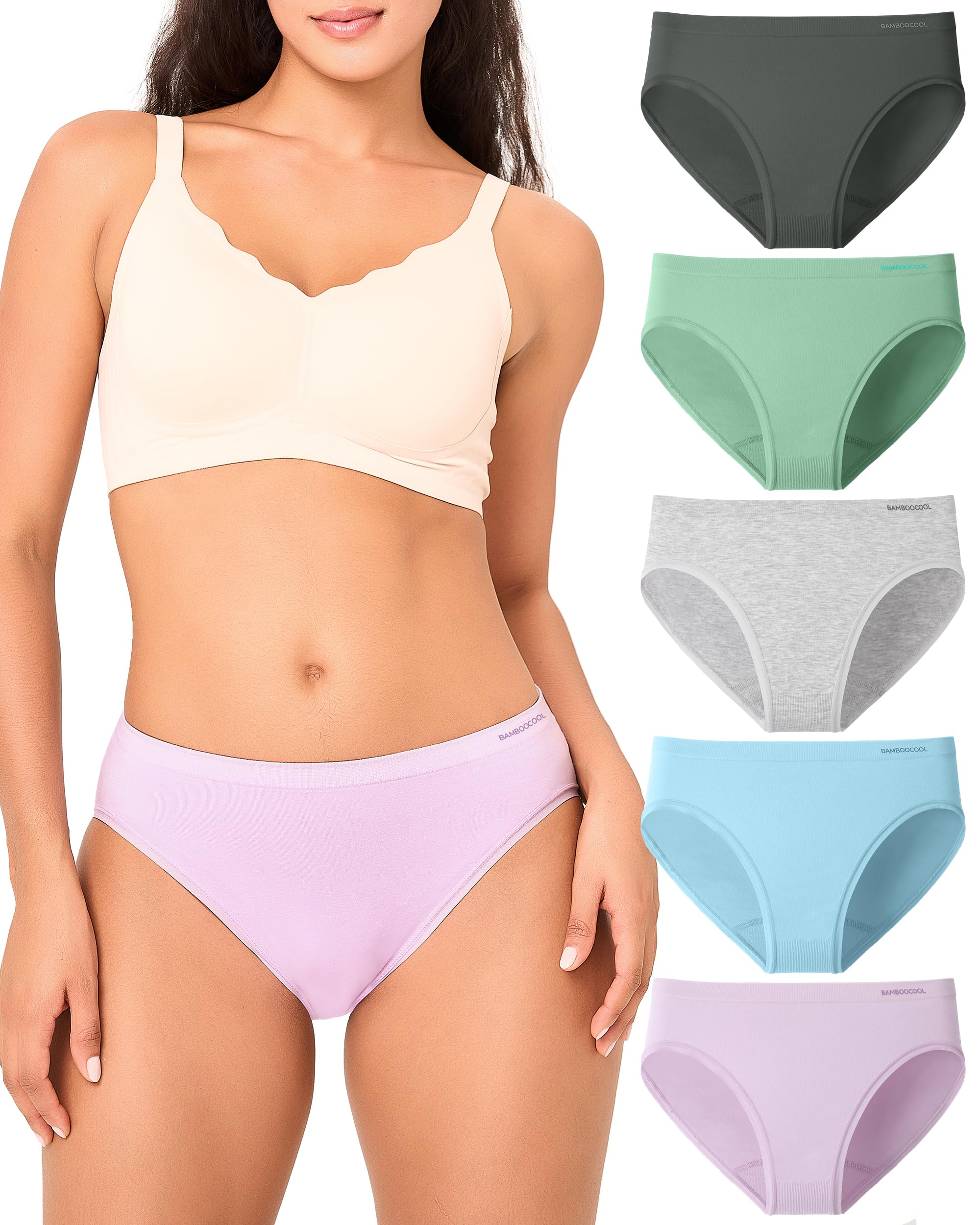 Women's Underwear Ladies Brief Seamless Panties Moisture Wicking Stretchy Full Coverage