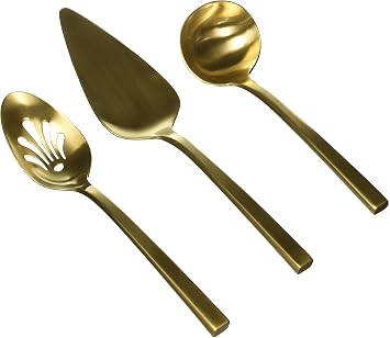 Wedgwood 3 Piece Polished Serving Set, Gold