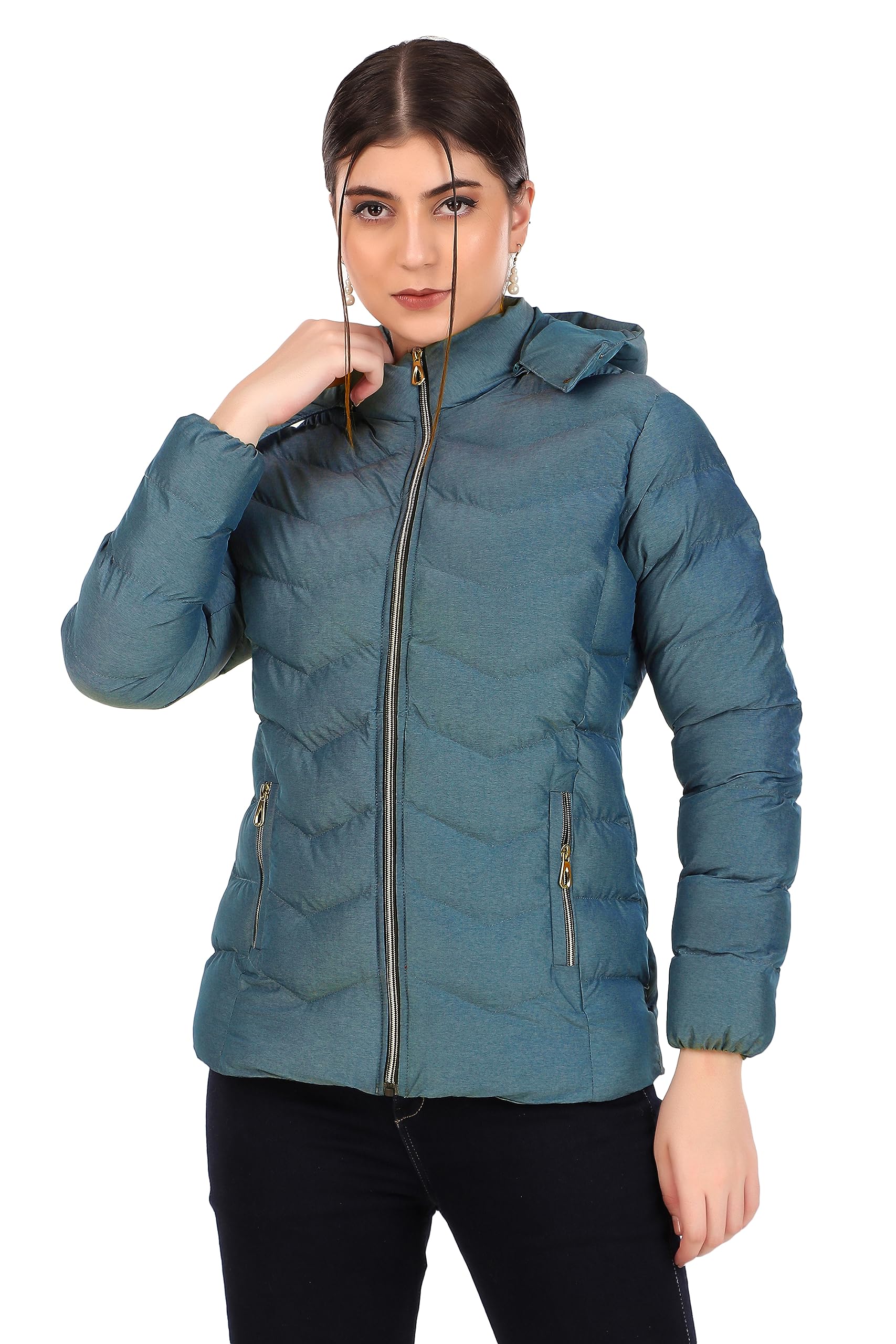 brazo Latest textured Full Sleeve Puffer Winter Jacket For Women and Winter Jacket for Girl. Sweater Jacket/Fur Jacket/Water Resistant Jacket for Woman with Hood for keep you warm-picture-46